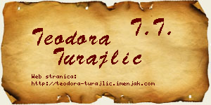 Teodora Turajlić vizit kartica